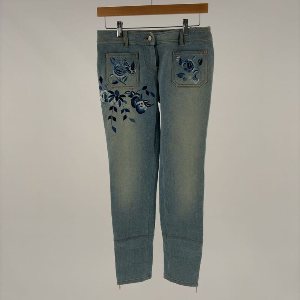 Dior Floral Appliqué Jeans